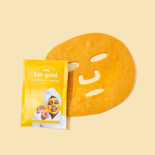 24k Gold Jelly Face Mask (Single Serve Sachet) U Jelly Masks